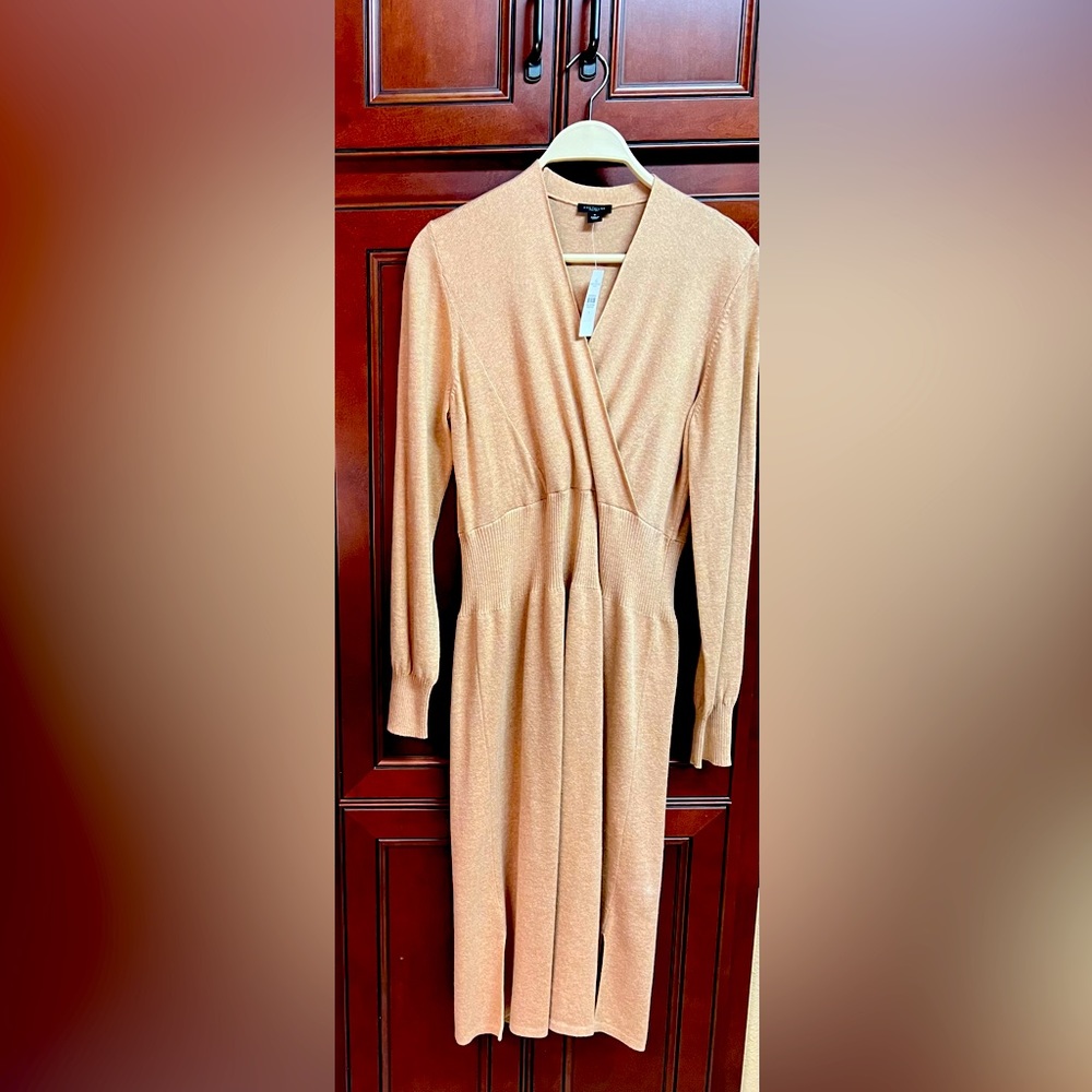 Ann Taylor Outlet Sweater Faux Wrap Sweater Dress